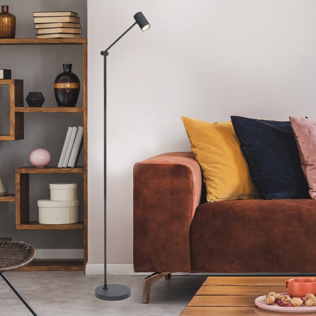 Lámpara de pie metal negro recargable Ø37,3x22x138 cm LED 3W - LULP0091