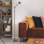 Lámpara de pie metal negro recargable Ø37,3x22x138 cm LED 3W - LULP0091