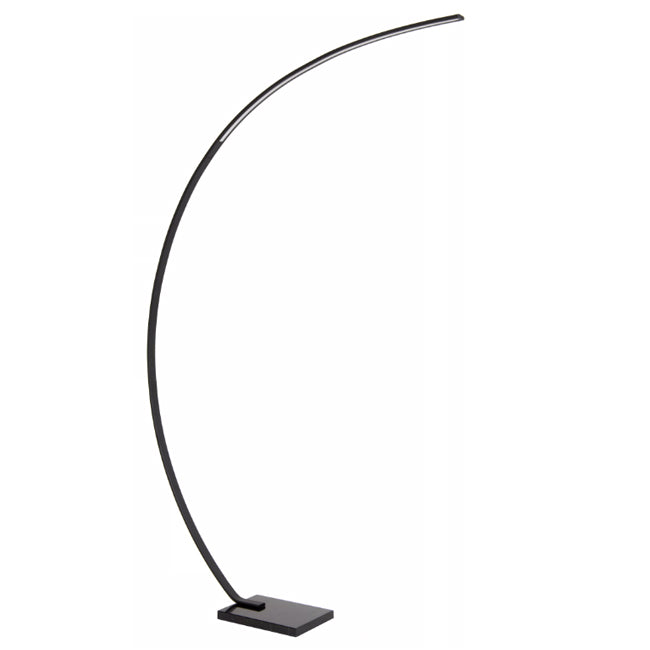 Lámpara de pie arco metal mármol negro 15W 2700K LED - LULP0098