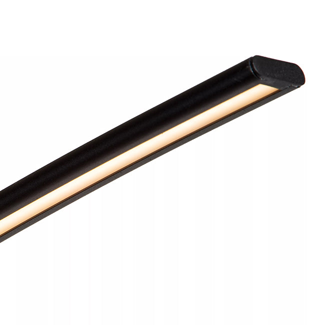 Lámpara de pie arco metal mármol negro 15W 2700K LED - LULP0098