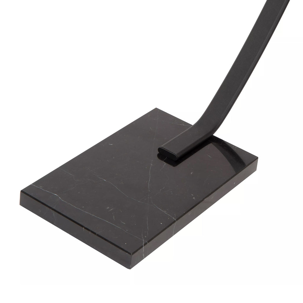 Lámpara de pie arco metal mármol negro 15W 2700K LED - LULP0098