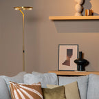 Lámpara de pie metal oro  Ø28x1,74 cm 21W 2700K - LULP0099
