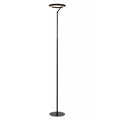 Lámpara de pie metal negro Ø28x1,74 cm 21W 2700K - LULP0100