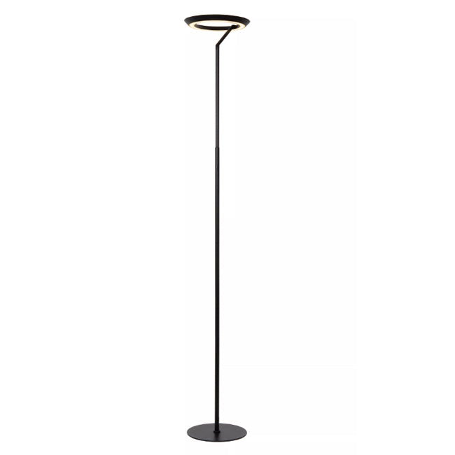 Lámpara de pie metal negro Ø28x1,74 cm 21W 2700K - LULP0100