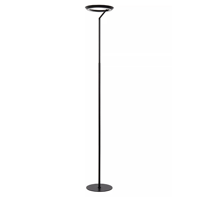 Lámpara de pie metal negro Ø28x1,74 cm 21W 2700K - LULP0100