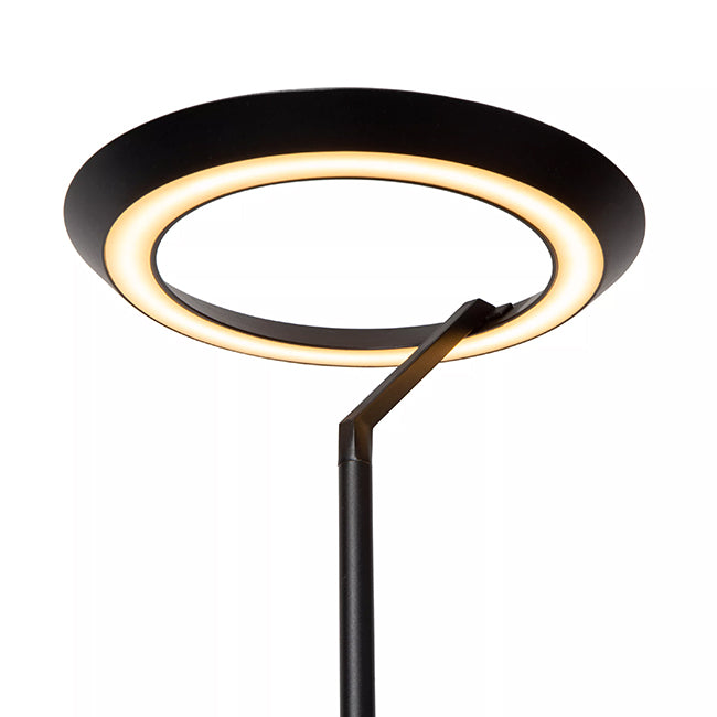 Lámpara de pie metal negro Ø28x1,74 cm 21W 2700K - LULP0100