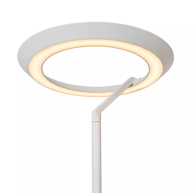 Lámpara de pie metal blanco Ø28x1,74 cm 21W 2700K - LULP0101