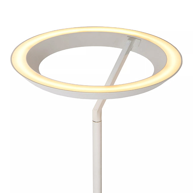 Lámpara de pie metal blanco Ø28x1,74 cm 21W 2700K - LULP0101