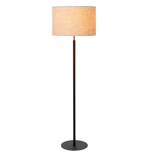 Lámpara de pie textil beige metal negro  Ø45x1,50 cm E27 - LULP0105