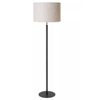 Lámpara de pie textil beige metal negro  Ø45x1,50 cm E27 - LULP0105
