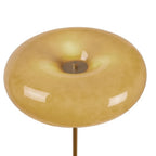 Lámpara de pie metal dorado vidrio taupe Ø40x1,50 cm -  LULP0109