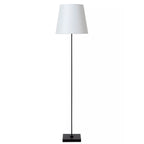 Lámpara de pie metal negro tela blanco Ø35 cm E27 - LULP0111