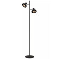 Lámpara de mesa acero negro Ø22x13,8 cm 2 luces GU10 (AR111) - LULP0112