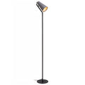 Lámpara de pie metal negro fieltro gris Ø22 cm E14 - LULP0113