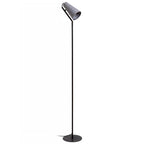 Lámpara de pie metal negro fieltro gris Ø22 cm E14 - LULP0113