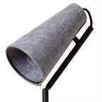 Lámpara de pie metal negro fieltro gris Ø22 cm E14 - LULP0113
