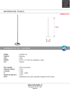 Lámpara de pie aluminio café Ø29,7x15,5 cm 22W - LULP0114
