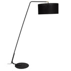 Lámpara de pie metal pantalla lino negro  Ø35x1,88 cm  E27 - LULP0116