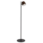 Lámpara de pie metal negro café recargable Ø23x137 cm 3W LED - LULP0119