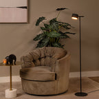 Lámpara de pie metal negro dimeable  Ø20x1.30cm 9W LED - LULP0120