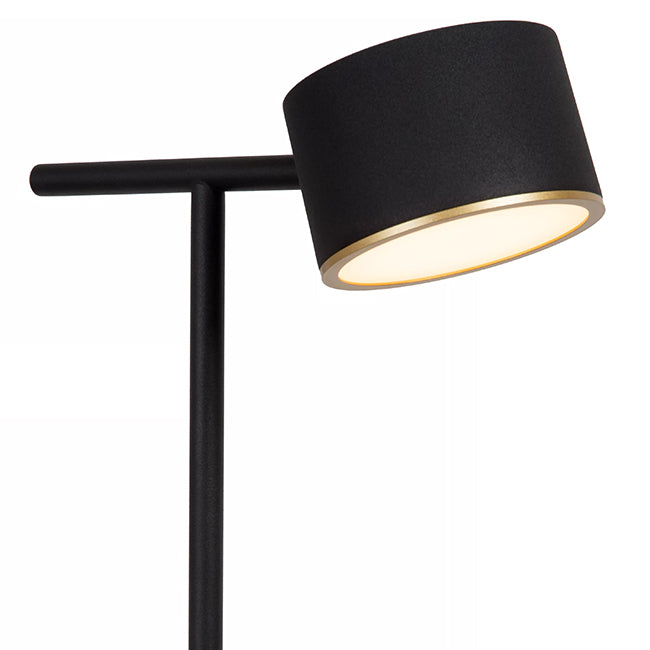 Lámpara de pie metal negro dimeable  Ø20x1.30cm 9W LED - LULP0120