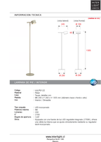 Lámpara de pie metal taupe dimeable  Ø20x1.305 cm 9W LED - LULP0122