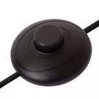 Lámpara de pie metal negro pantalla lino beige Ø24x1,65 cm E27 - LULP0124