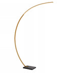 Lámpara de pie arco metal mármol oro mate 15W 2700K LED - LULP0126