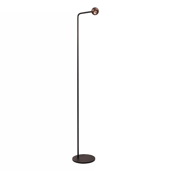 Lámpara de pie de aluminio café negro Ø22x143 cm 6,3W  2700K - LULP0127