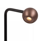 Lámpara de pie de aluminio café negro Ø22x143 cm 6,3W  2700K - LULP0127
