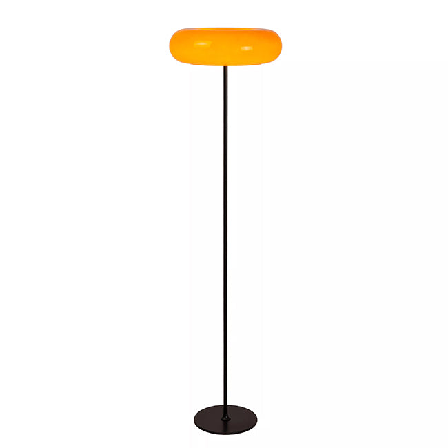 Lámpara de pie metal negro vidrio naranja Ø40x1,50 cm 3 luces G9 - LULP0129