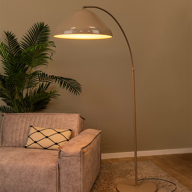 Lámpara de pie metal taupe Ø40x210 cm E27- LULP0131