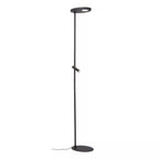 Lámpara de pie metal negro 2x12W con lector de 1x3W cm LED - LULP0133
