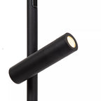 Lámpara de pie metal negro 2x12W con lector de 1x3W cm LED - LULP0133