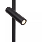 Lámpara de pie metal negro 2x12W con lector de 1x3W cm LED - LULP0133