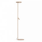 Lámpara de pie metal taupe 2x12W con lector de 1x3W cm LED - LULP0134