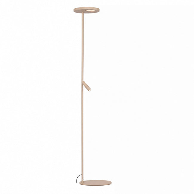 Lámpara de pie metal taupe 2x12W con lector de 1x3W cm LED - LULP0134