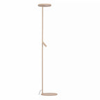 Lámpara de pie metal taupe 2x12W con lector de 1x3W cm LED - LULP0134
