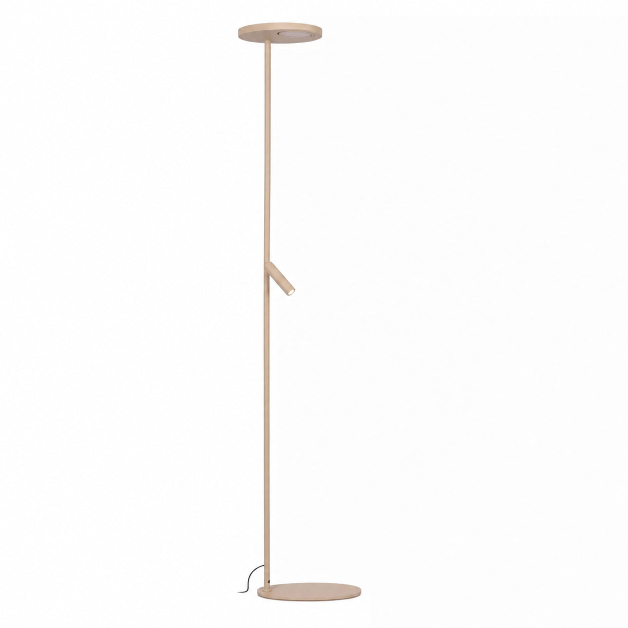 Lámpara de pie metal taupe 2x12W con lector de 1x3W cm LED - LULP0134