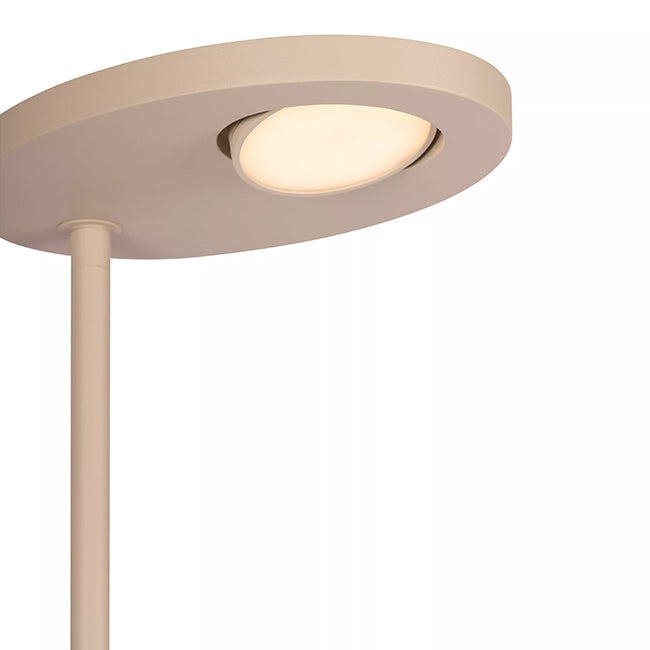 Lámpara de pie metal taupe 2x12W con lector de 1x3W cm LED - LULP0134