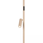 Lámpara de pie metal taupe 2x12W con lector de 1x3W cm LED - LULP0134