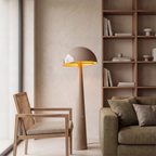 Lámpara de pie metal taupe Ø52,6x1,42 cm E27 - LULP0136