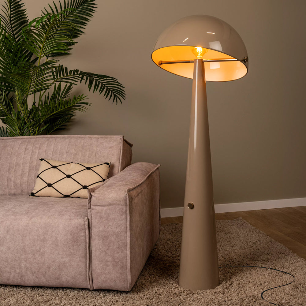 Lámpara de pie metal taupe Ø52,6x1,42 cm E27 - LULP0136