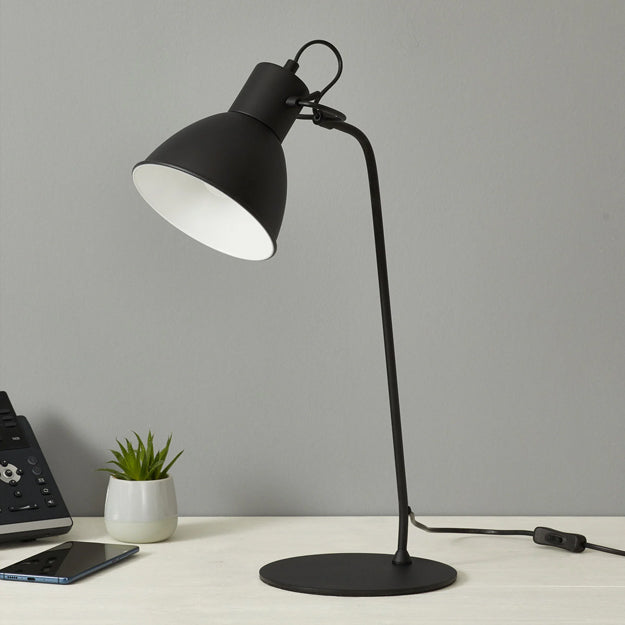Lámpara sobremesa metal negro Ø 20x50 cm E14 - LULS0008