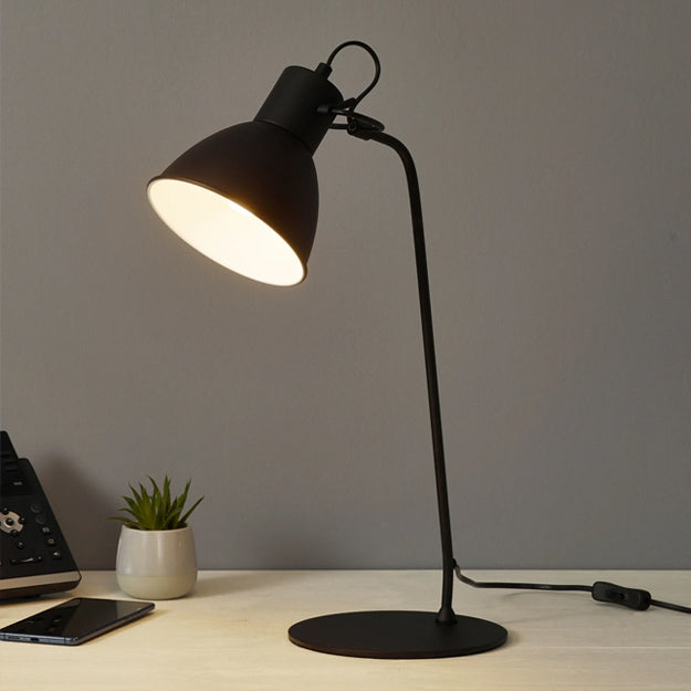 Lámpara sobremesa metal negro Ø 20x50 cm E14 - LULS0008