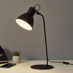 Lámpara sobremesa metal negro Ø 20x50 cm E14 - LULS0008