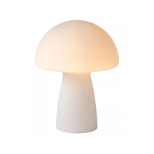 Cargar imagen en el visor de la galería, Lámpara sobremesa vidrio blanco Ø23x28 cm E27 - LULS0120
