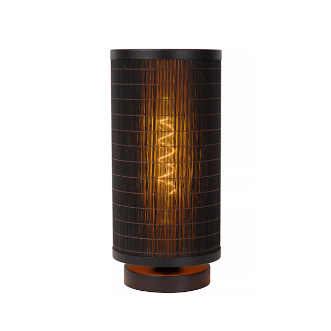 Lámpara sobremesa metal bambú Ø15x32 cm E27 - LULS0128