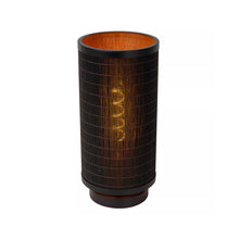 Cargar imagen en el visor de la galería, Lámpara sobremesa metal bambú Ø15x32 cm E27 - LULS0128
