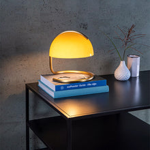 Cargar imagen en el visor de la galería, Lámpara sobremesa metal vidrio naranjo claro bronce Ø 23,5 cm  E27 - LULS0130
